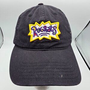 Nickelodeon Rugrats Adult Adjustable Black Baseball Cap Cartoon Logo Hat